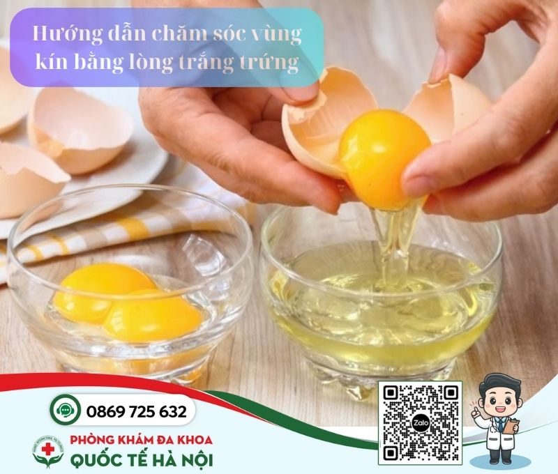 Chăm sóc vùng kín bằng lòng trắng trứng