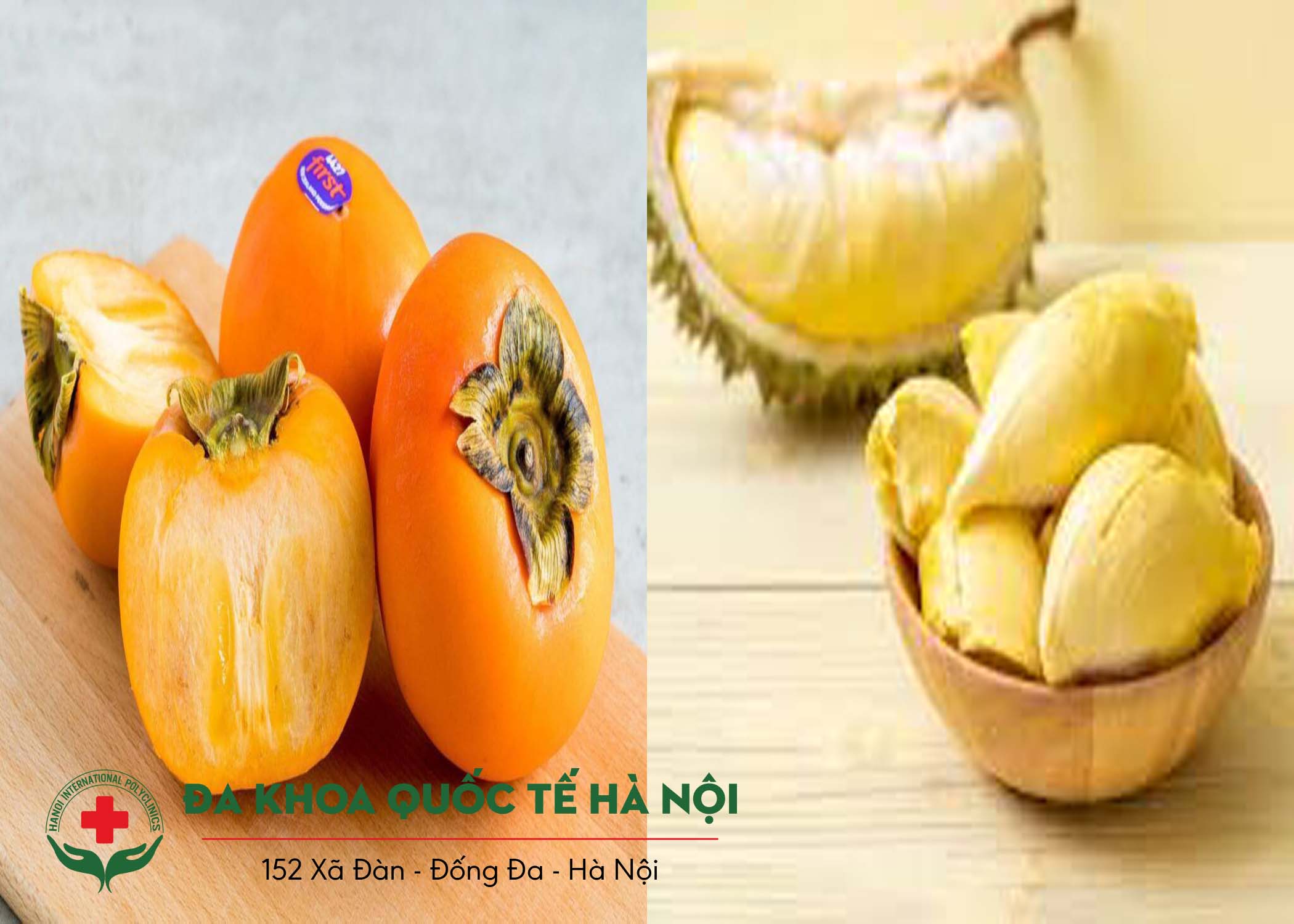 Ăn hồng với sầu riêng có sao không?