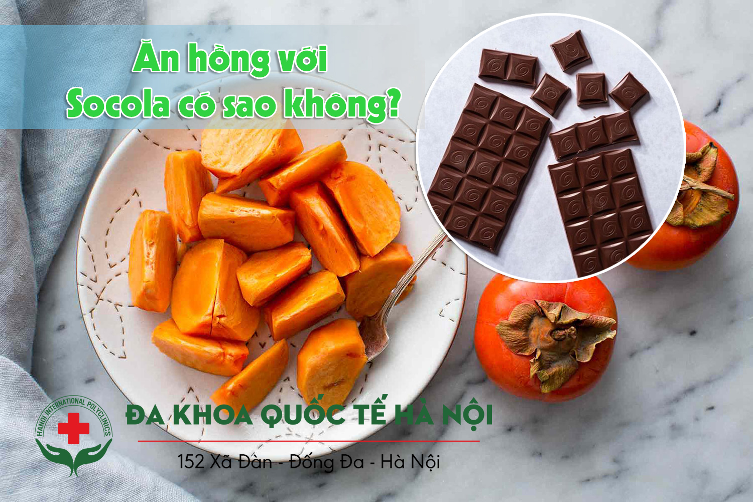 Ăn hồng với socola có sao không?
