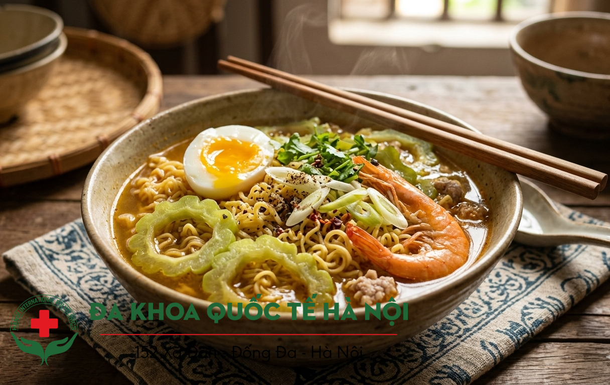 Mì tôm ăn với mướp đắng được không? 2 Mì tôm ăn với mướp đắng được không?